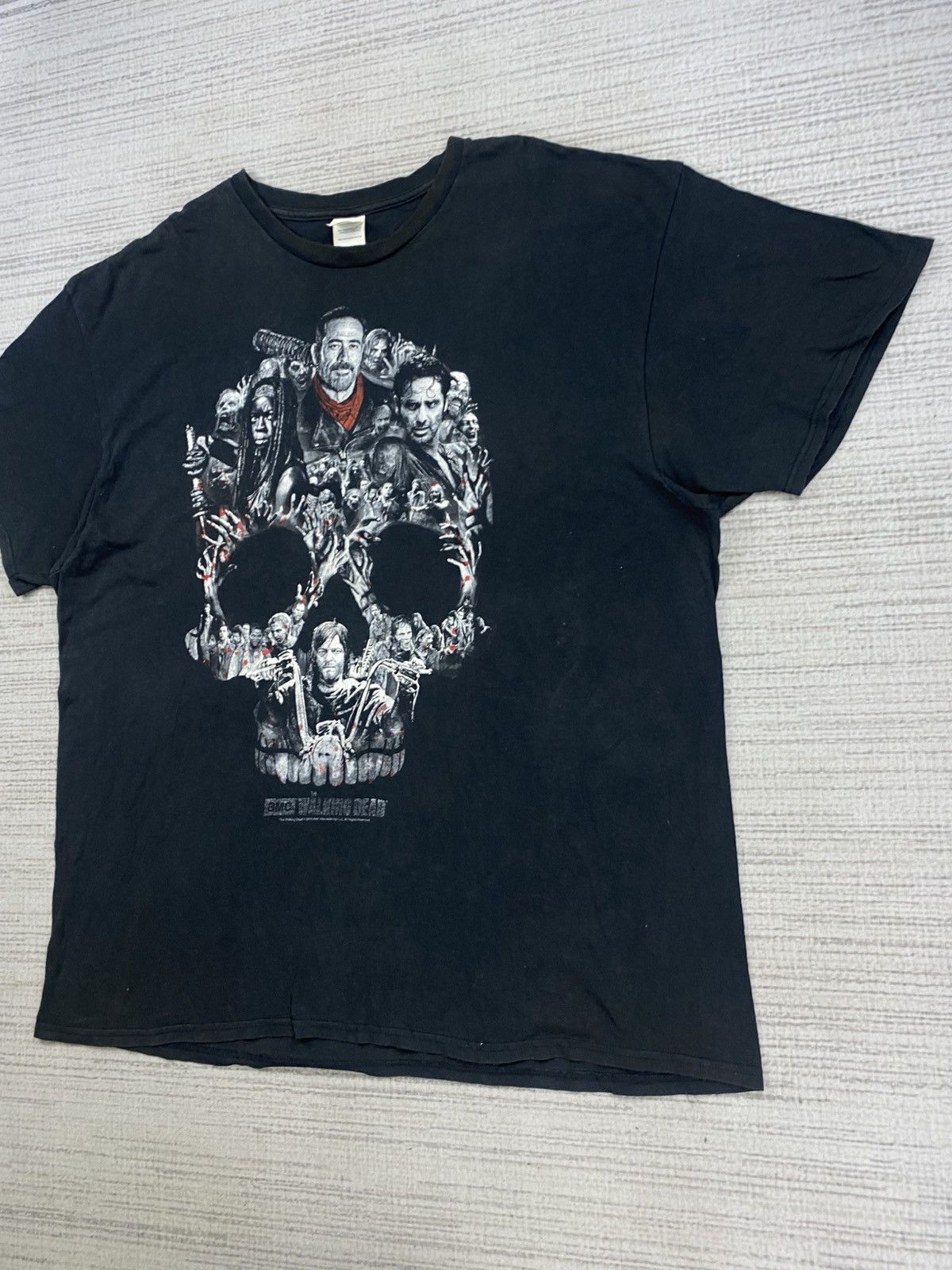 Delta × Vintage Vintage 90s Walking Dead Skull Printed TShirt Size US XXL / EU 58 / 5 - 4 Thumbnail