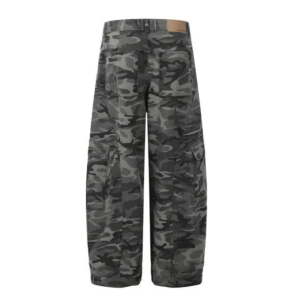 Japanese Brand VIBE Camouflage men's loose wide-leg workwear machete jeans Size US 32 / EU 48 - 3 Thumbnail