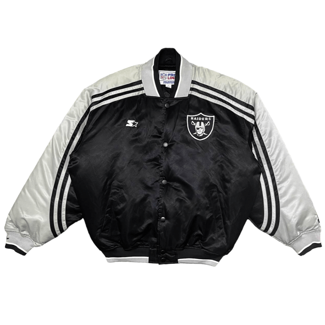 Vintage Starter Oakland Riders NFL Team Puffer Bomber Jacket