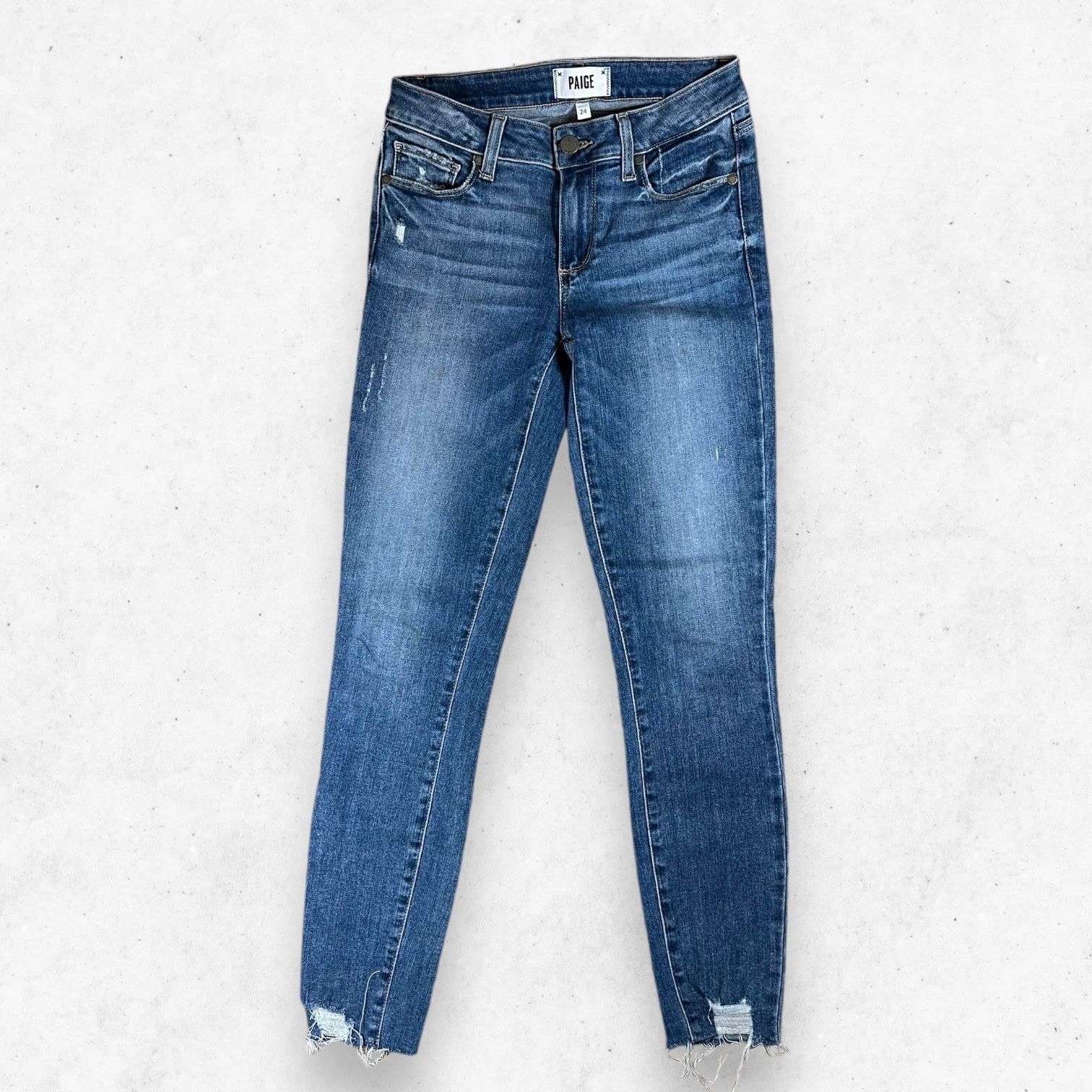 Paige Paige Verdugo Ankle Women's 24 Stretch Denim Raw Hem Casual Size 24" / US 00 / IT 34 - 1 Thumbnail