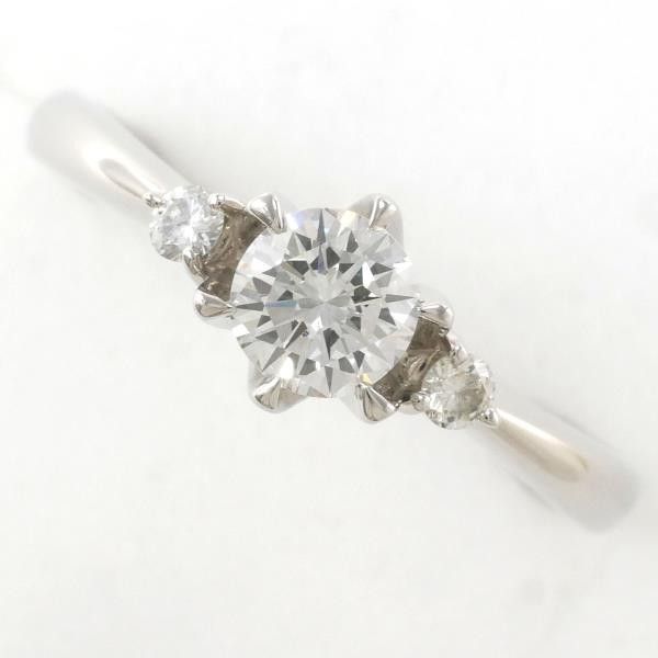 Other LuxUness PT900 Platinum Diamond Ring 9 Metal Ring in Excellent Condition Size ONE SIZE - 1 Thumbnail