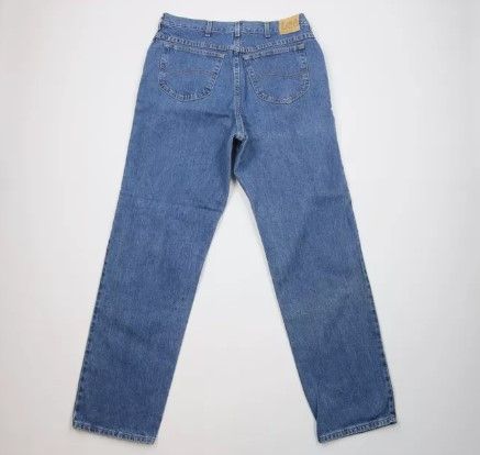 Lee × Vintage Vintage 90s Lee Straight Leg Denim Jeans Blue Cotton Size US 38 / EU 54 - 8 Thumbnail