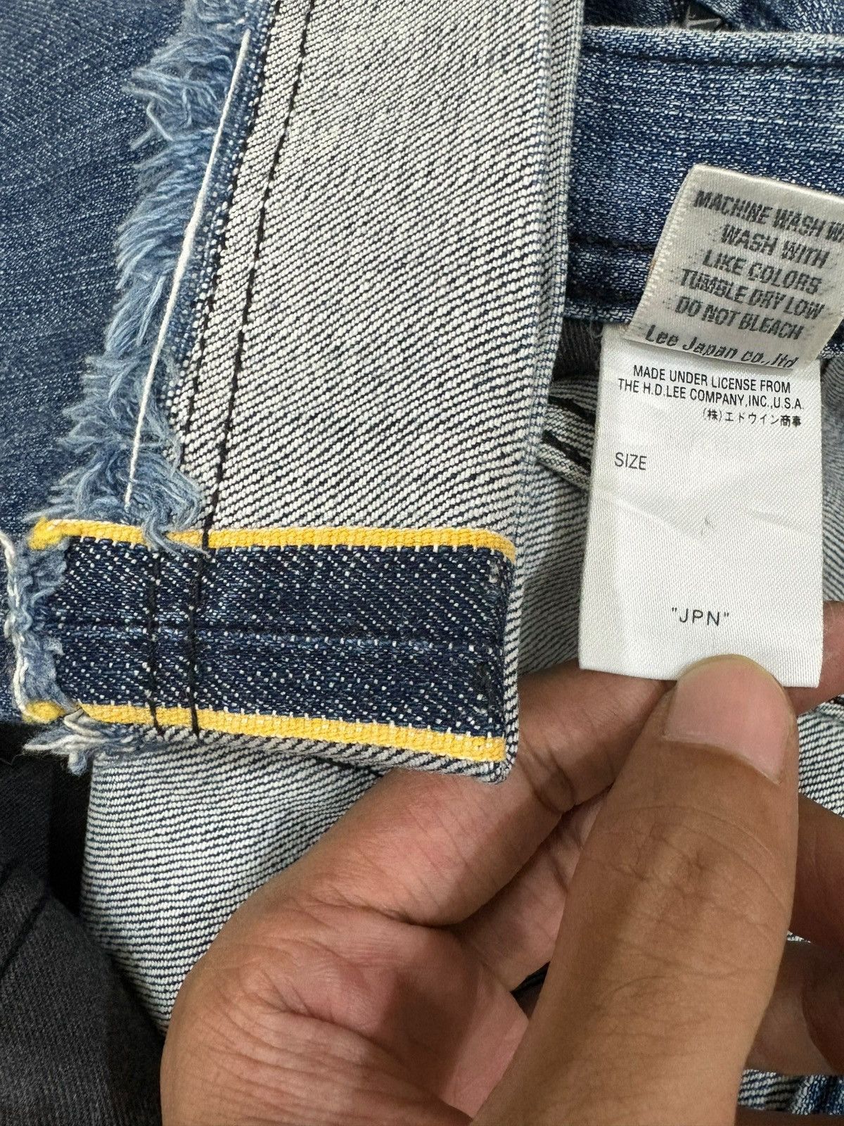 Lee Vintage Lee Lapis Selvedge Distressed Jeans Size US 27 - 12 Thumbnail