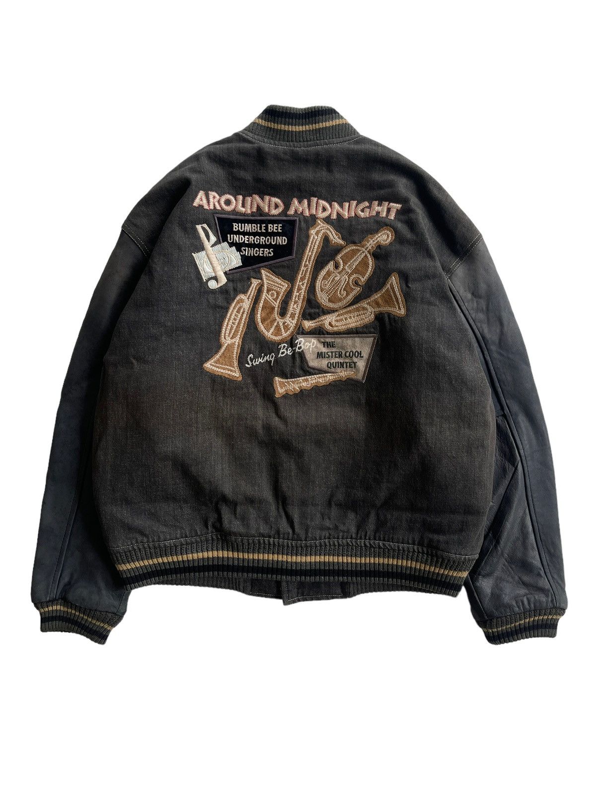 Japanese Brand Vintage Arolind Midnight Varsity Jacket Size US XL / EU 56 / 4 - 1 Thumbnail