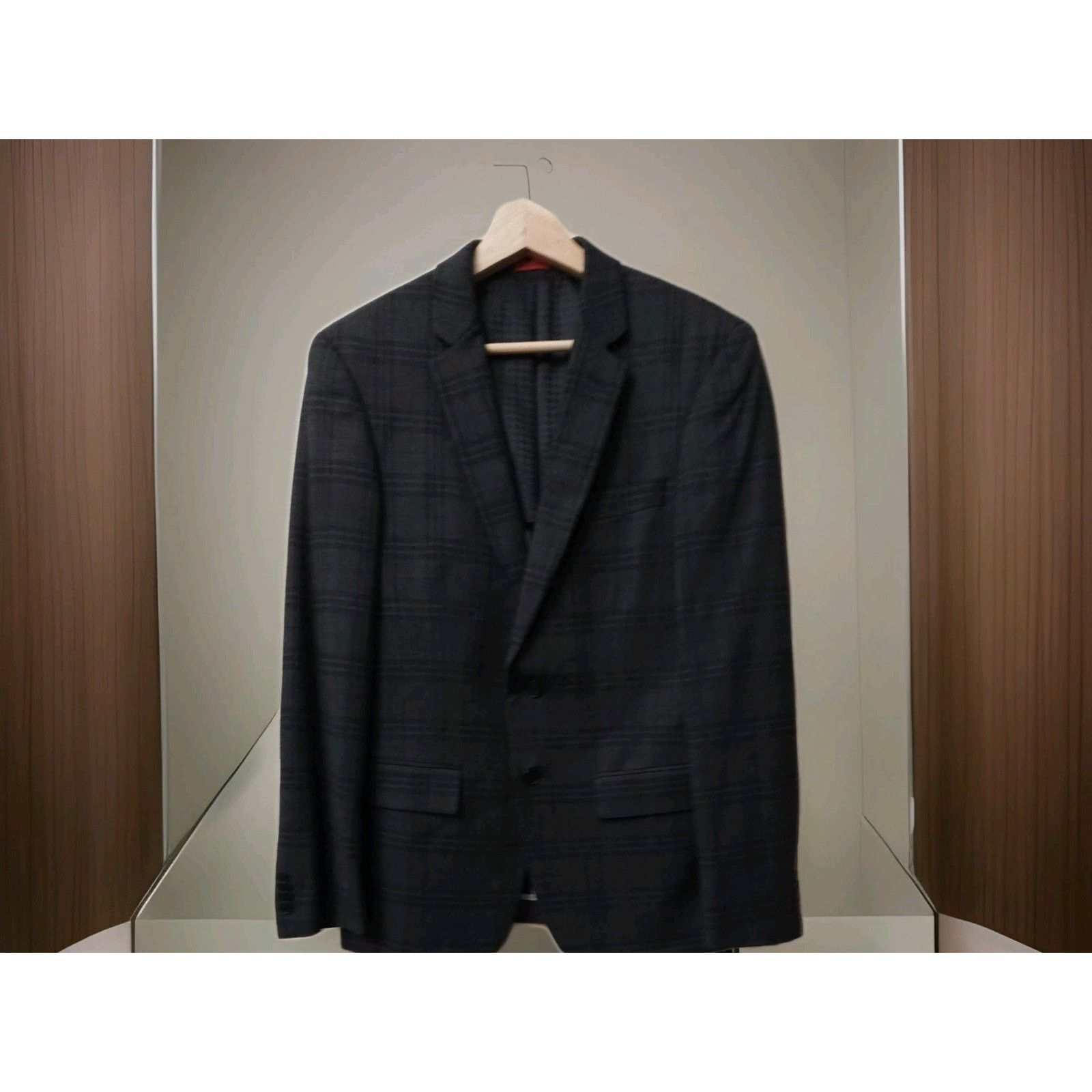 John Varvatos John Varvatos* USA Dark Plaid Grey Plazer Jacket 36R Size 36R - 3 Thumbnail