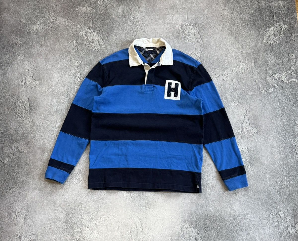 Tommy Hilfiger Tommy Hilfiger L/size striped rugby sweatshirts jumper 00s Size US L / EU 52-54 / 3 - 9 Thumbnail