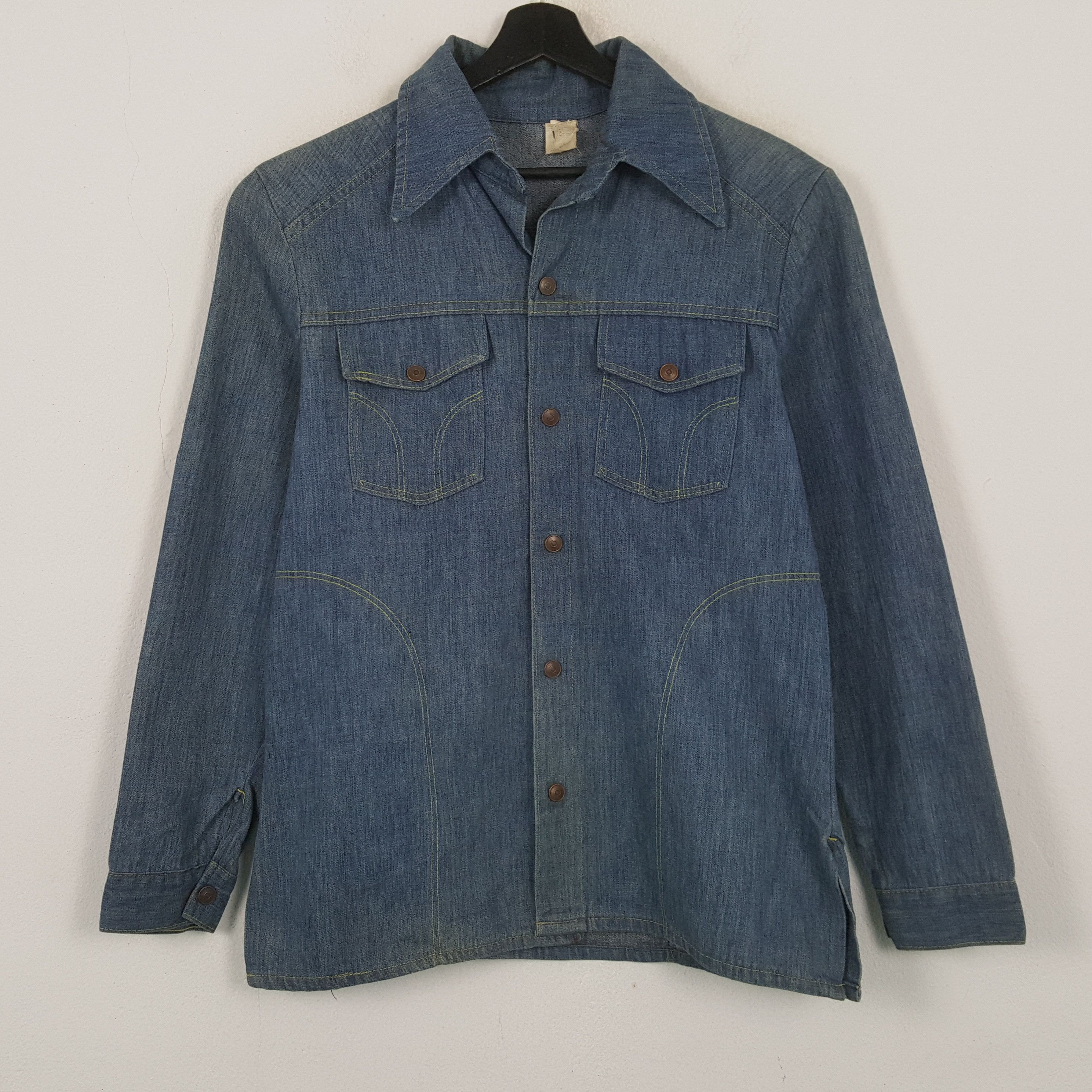 Vintage Tiger Head Streetwear Style Denim Shirt RR9 Size L / US 10 / IT 46 - 3 Thumbnail