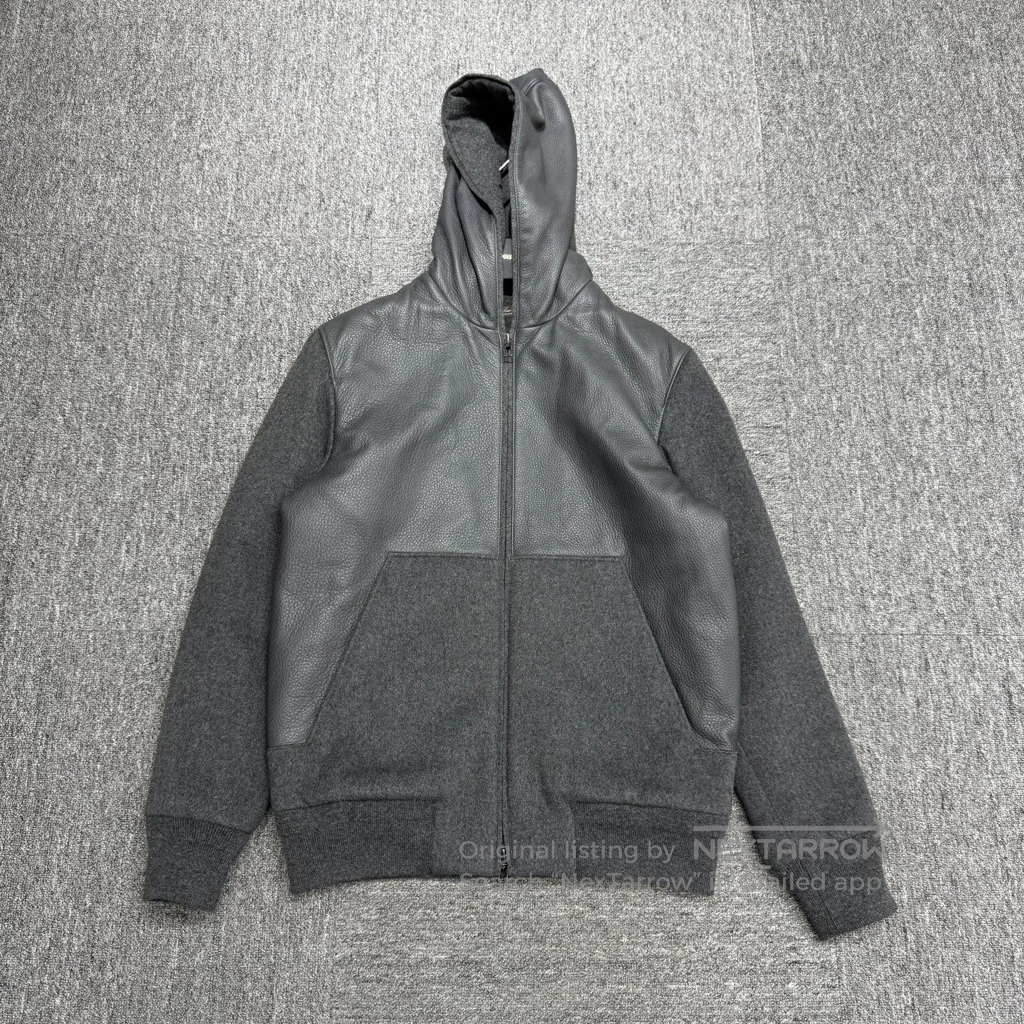Loro Piana LORO PIANA Goat leather-spliced cashmere hooded jacket| Size US S / EU 44-46 / 1 - 1 Thumbnail