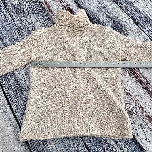 Gap Vintage 2006 GAP Women's Oatmeal Beige Turtleneck Sweater | Size S / US 4 / IT 40 - 7 Thumbnail