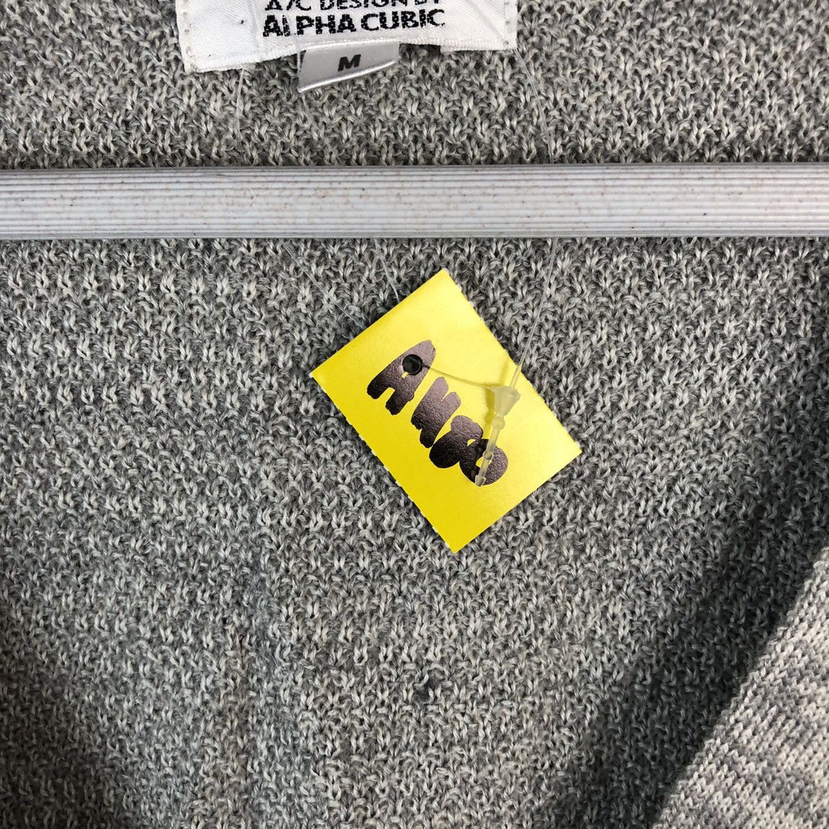 Japanese Brand Alpha Club Grey Cardigan Knitwear #A1180 Size US M / EU 48-50 / 2 - 10 Thumbnail