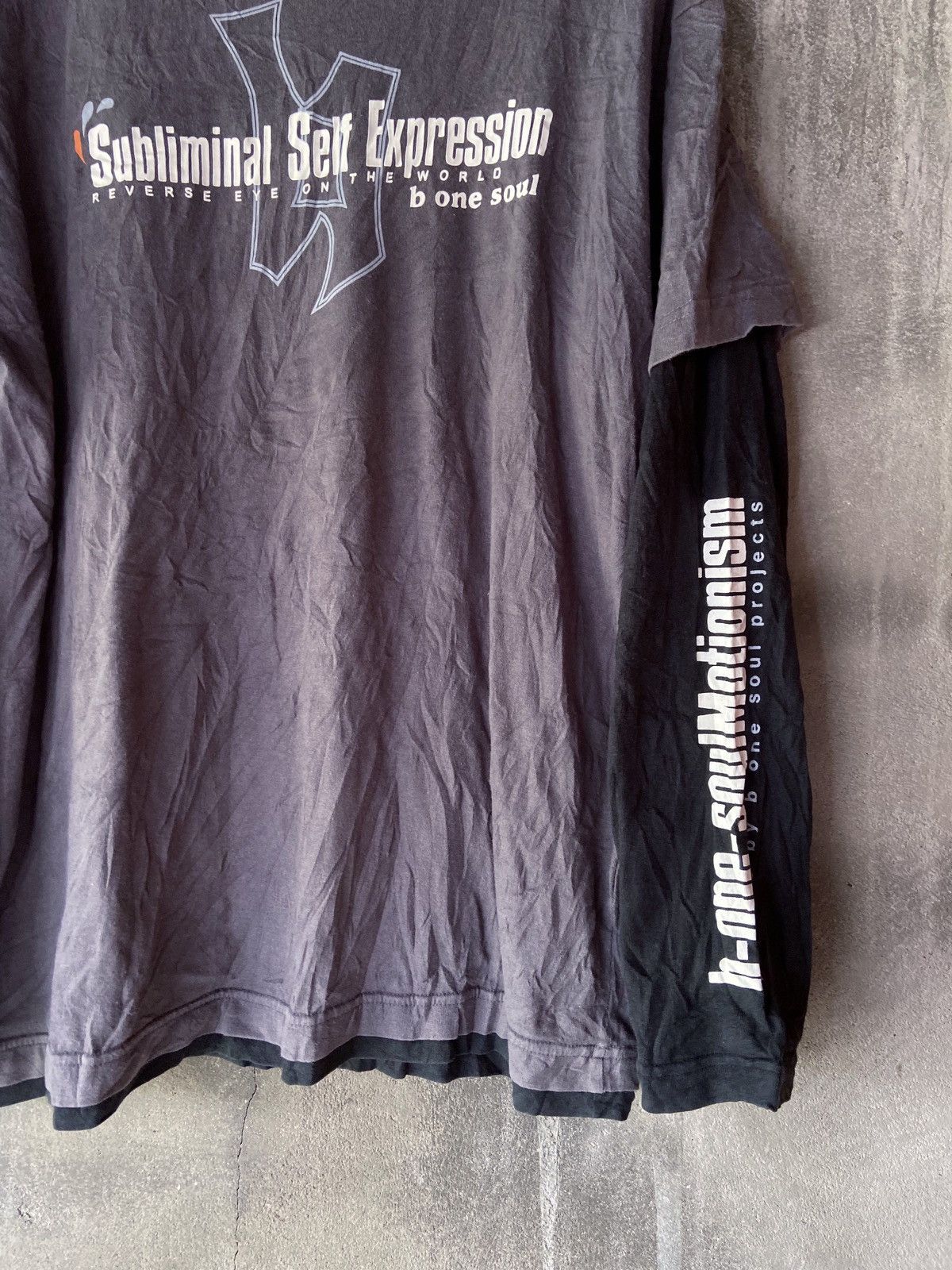 Japanese Brand DOUBLE LAYER SUBLIMINAL SELF EXPRESSION LONG SLEEVE Size US L / EU 52-54 / 3 - 5 Thumbnail