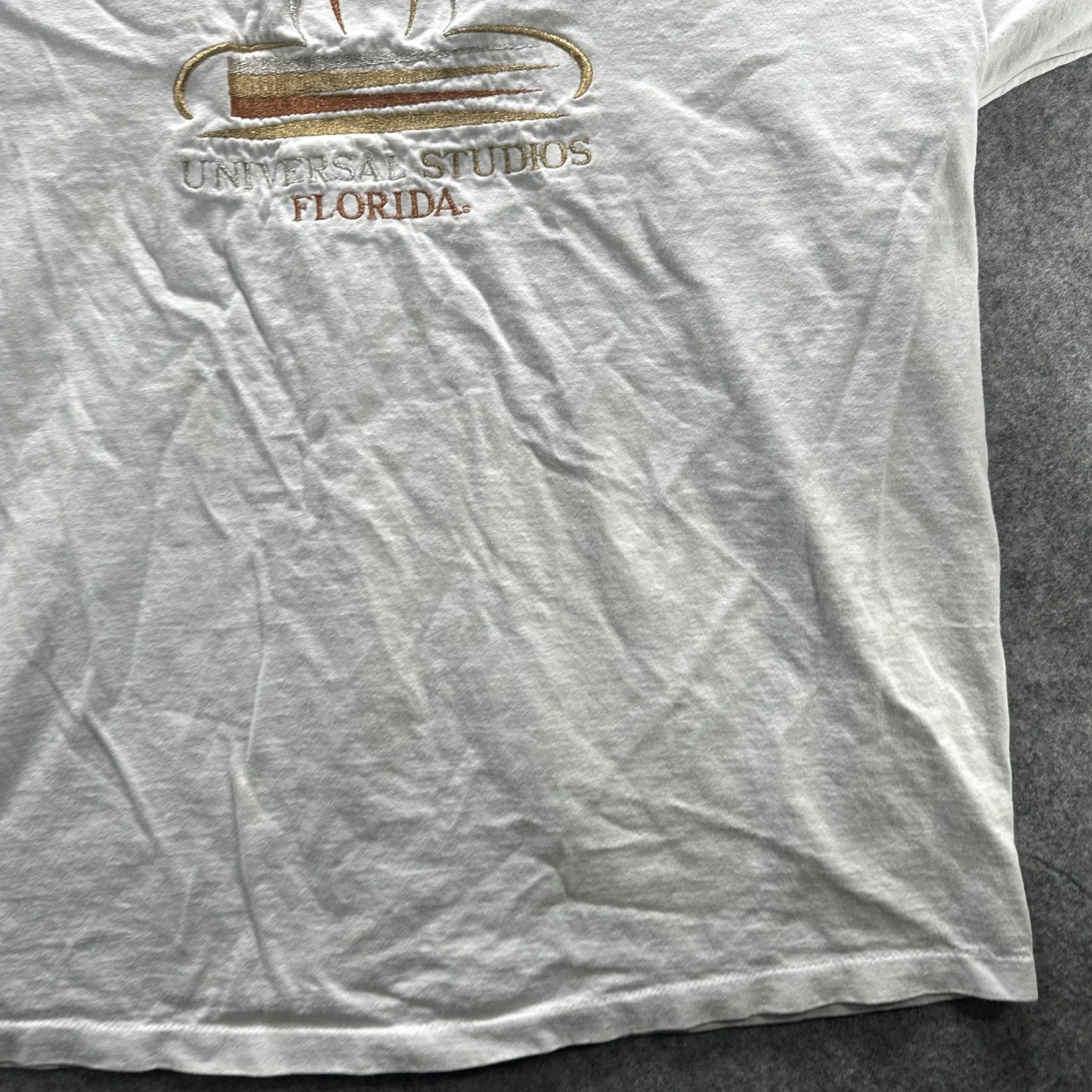 Vintage VINTAGE Universal Studios Florida Shirt Mens 2XL White Embroidered Made USA 90s Size US XXL / EU 58 / 5 - 6 Thumbnail