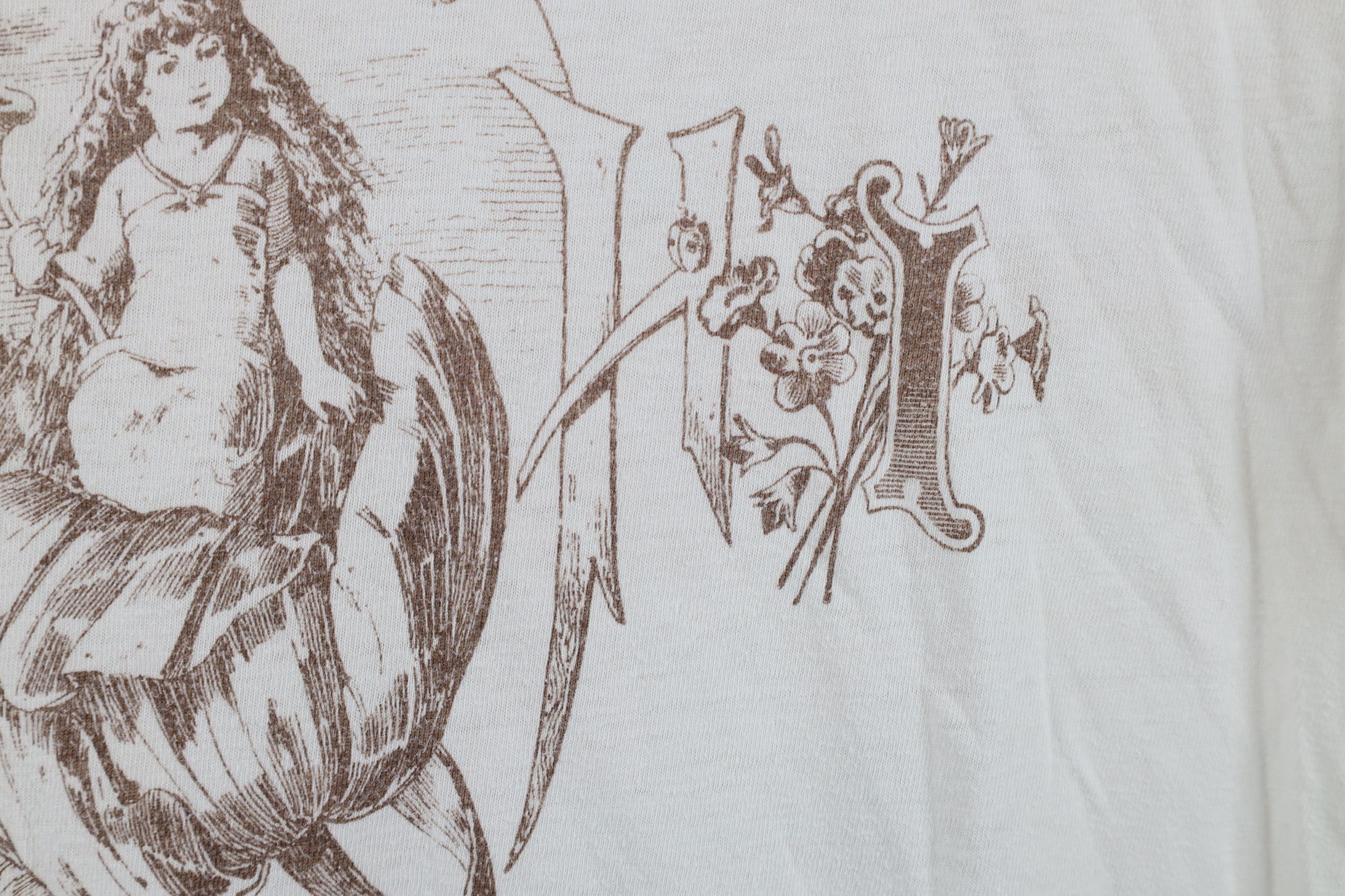 Vintage Vintage 70s Streetwear Flower Bee Goddess T-Shirt White USA Size M / US 6-8 / IT 42-44 - 5 Thumbnail