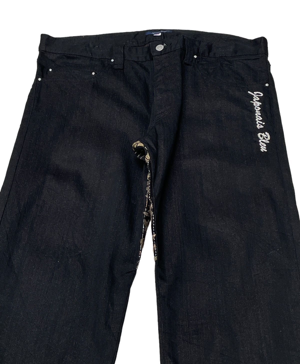 Japanese Brand × Vintage Vintage Brand Japonais Bleu Sukajan Baggy Jeans 2000s Size US 38 / EU 54 - 3 Thumbnail
