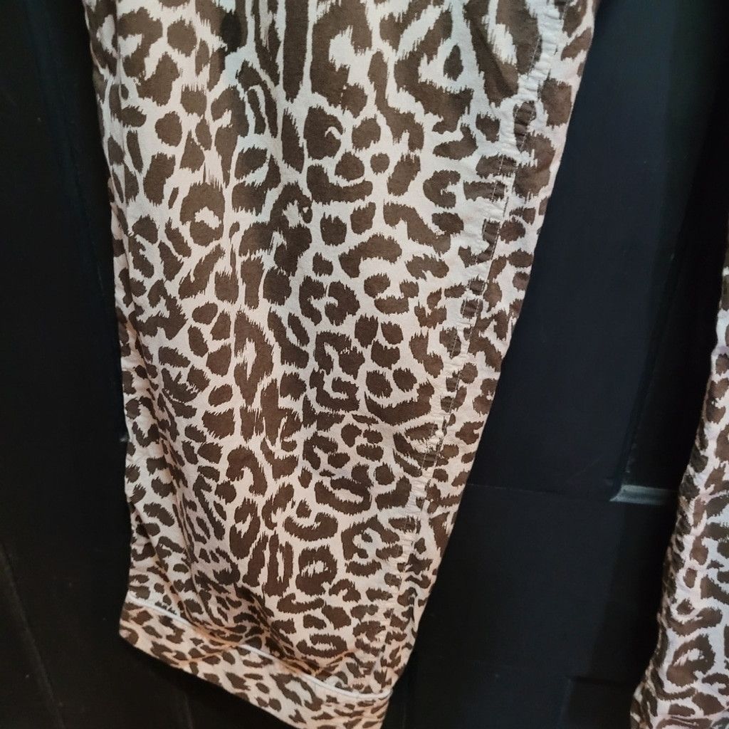 J.Crew J Crew, pants, lightweight, leopard ,tie waist, euc, M Size 30" / US 8 / IT 44 - 3 Thumbnail