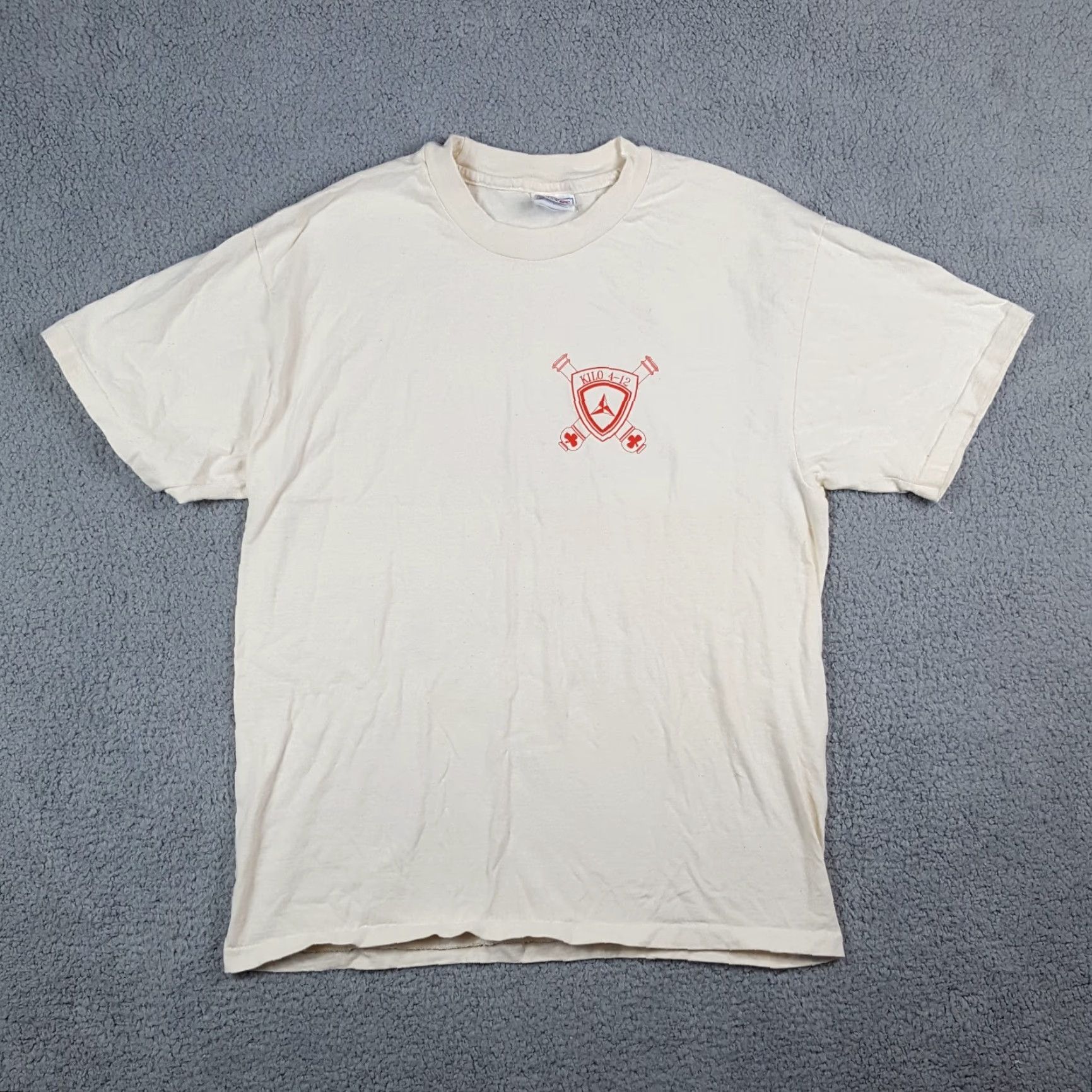 Hanes VINTAGE Hanes 90s Vietnam Reunion Military T-Shirt Men's Large White Army Retro Size US L / EU 52-54 / 3 - 2 Thumbnail