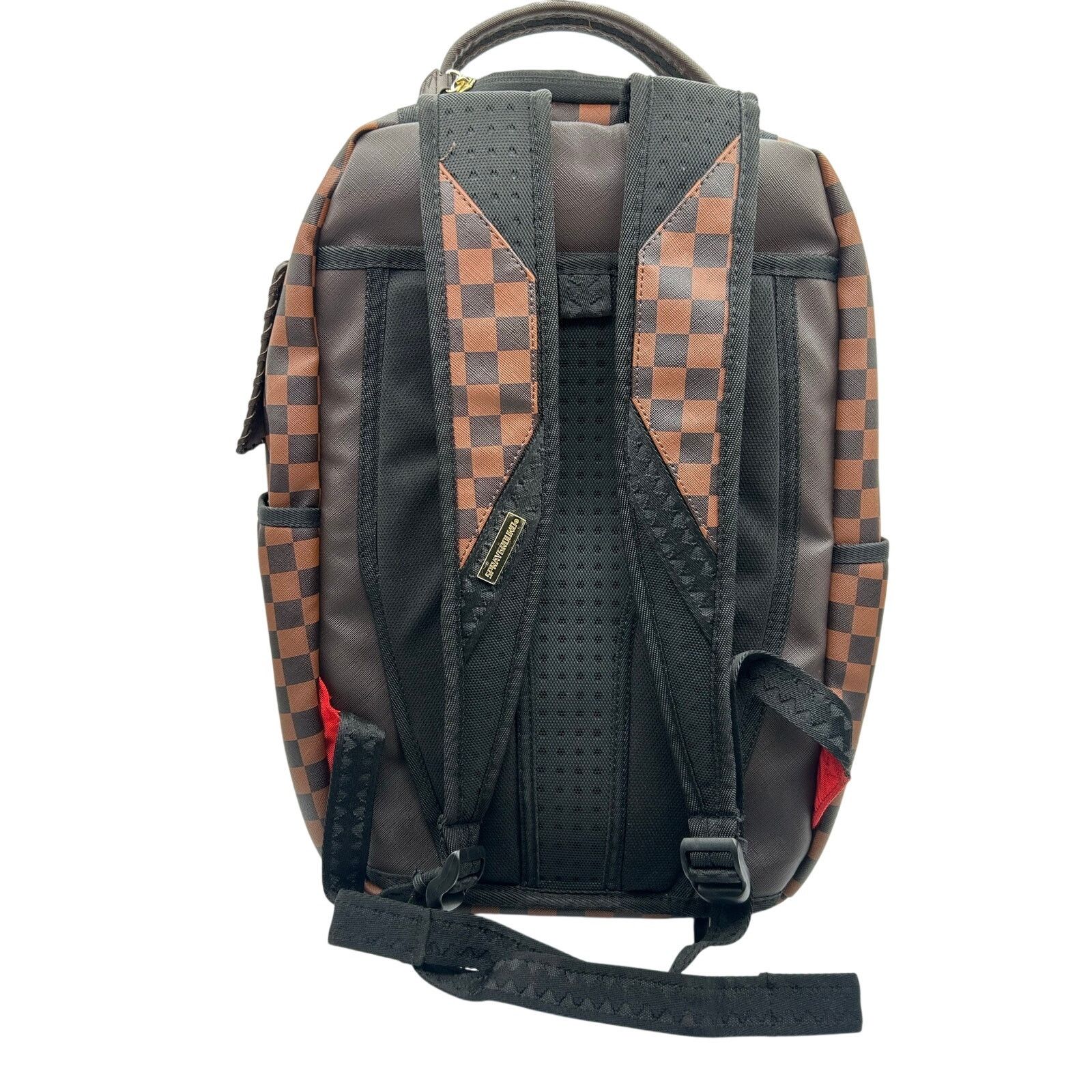 Sprayground Sprayground Limited Edition Shark Backpack Brown Checker NWT Size ONE SIZE - 3 Thumbnail