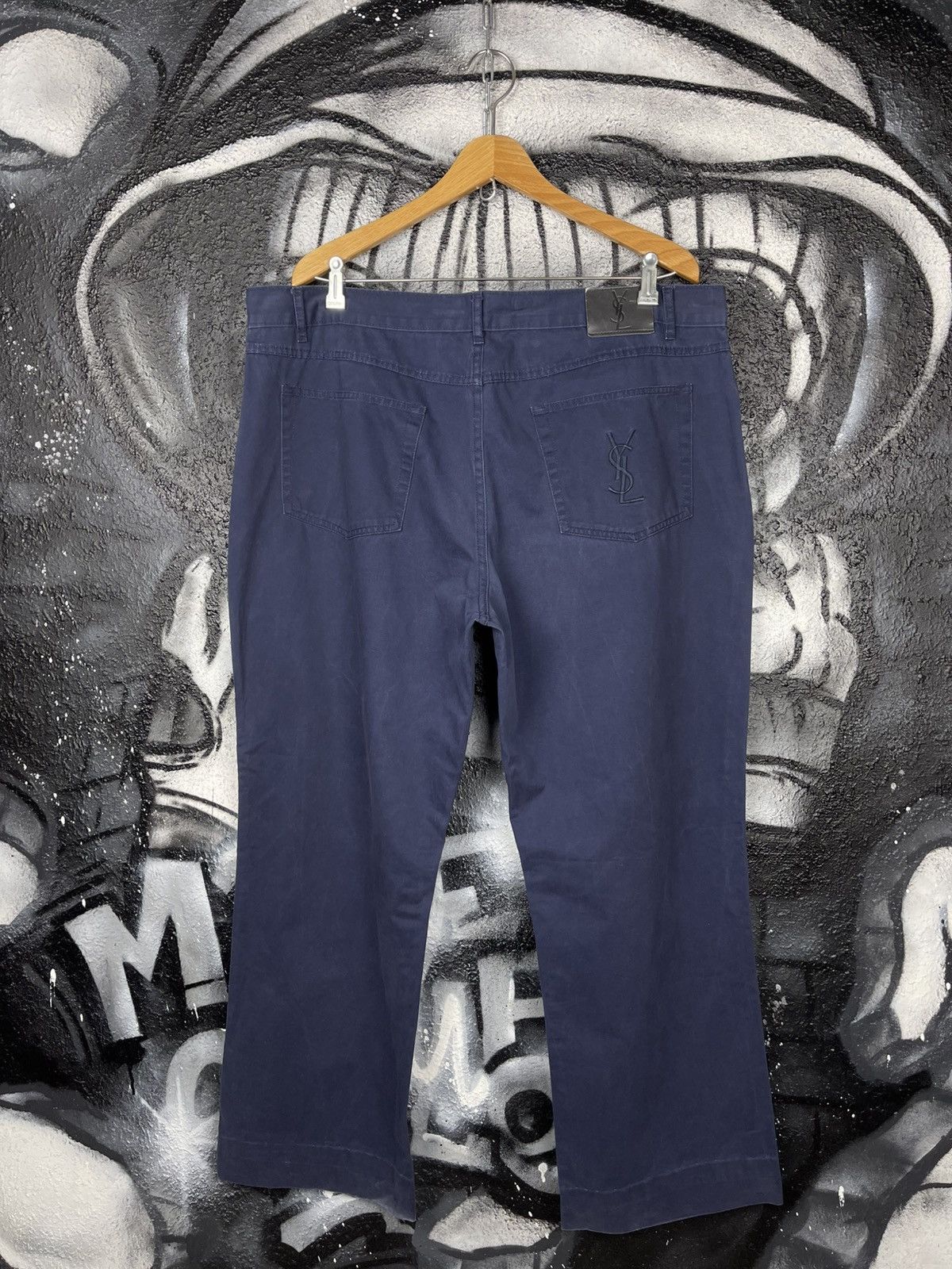 Yves Saint Laurent Vintage Yves Saint Laurent Blue Trousers Men’s Pants Size 40 Size US 40 / EU 56 - 2 Thumbnail