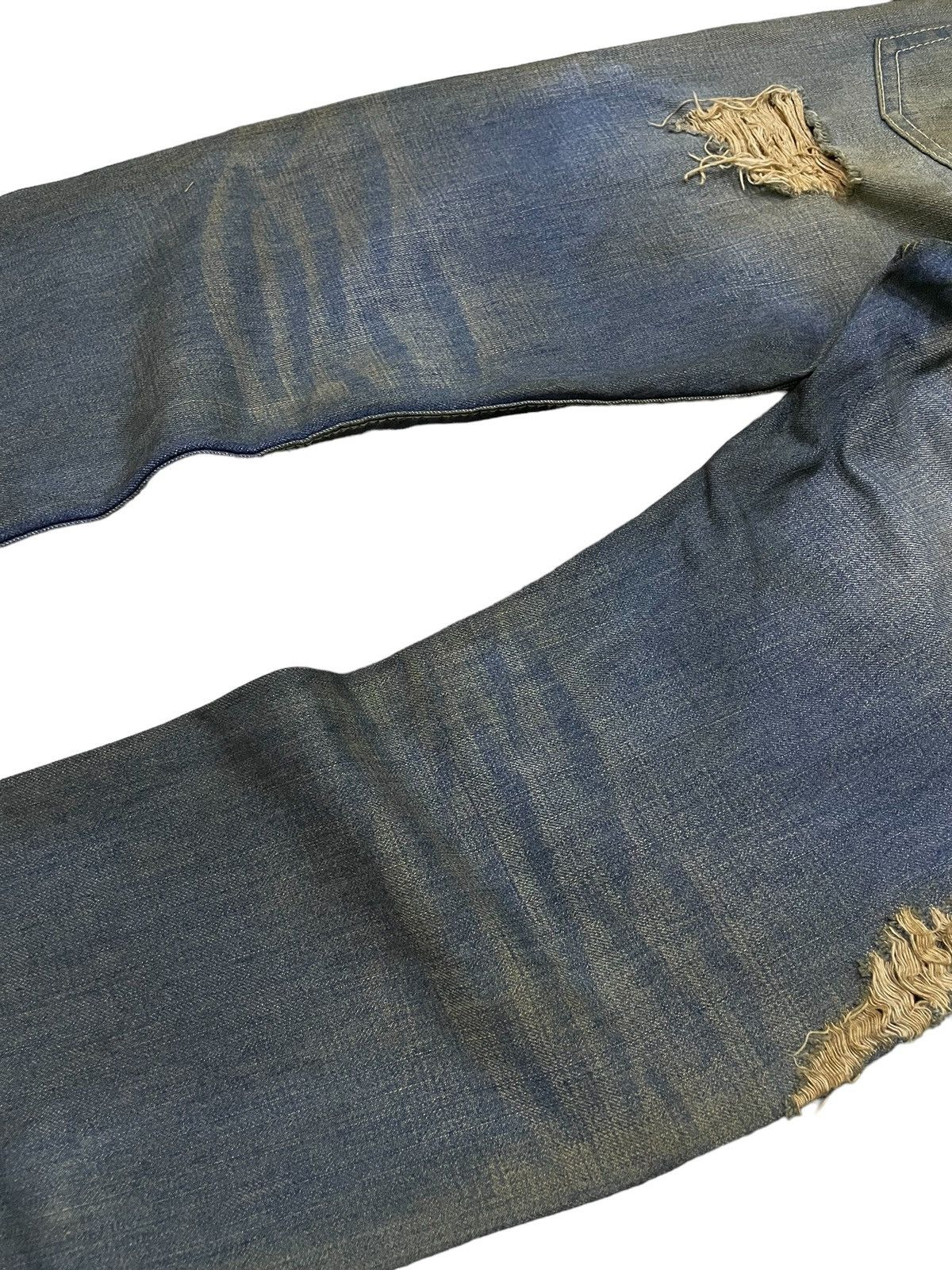 Hysteric Glamour × In The Attic Co&Lu Japan Mud Wash Distressed Jeans Size US 30 / EU 46 - 13 Thumbnail