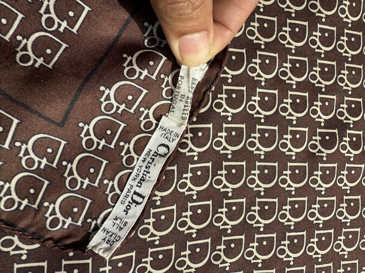 Dior Christian Dior Fullprint Logo Silk Bandana / Handkerchief Size ONE SIZE - 6 Thumbnail