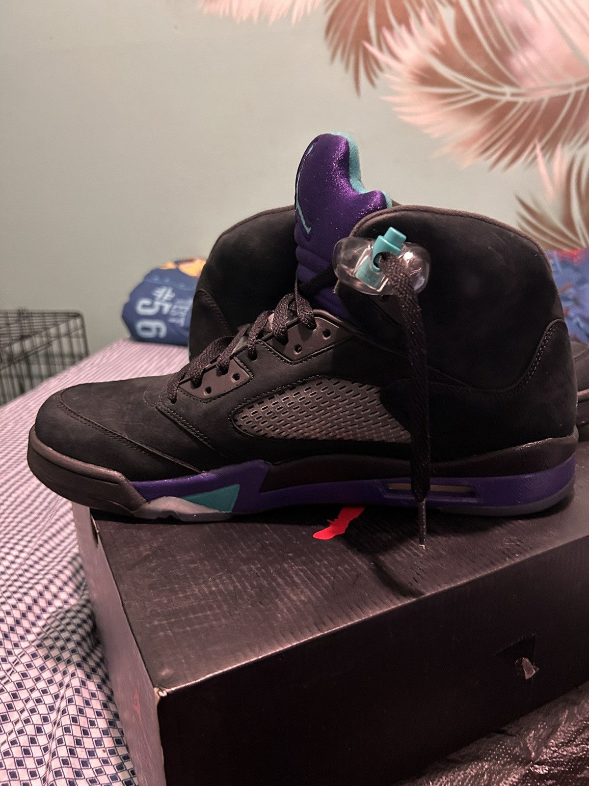Jordan Brand black grape Jordan 5s Size US 14 / EU 47 - 3 Thumbnail