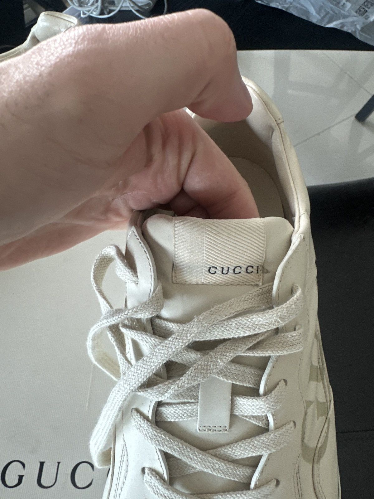 Gucci Gucci rython sneakers size 11 IT 12 US Rhyton with logo Size US 12 / EU 45 - 5 Thumbnail
