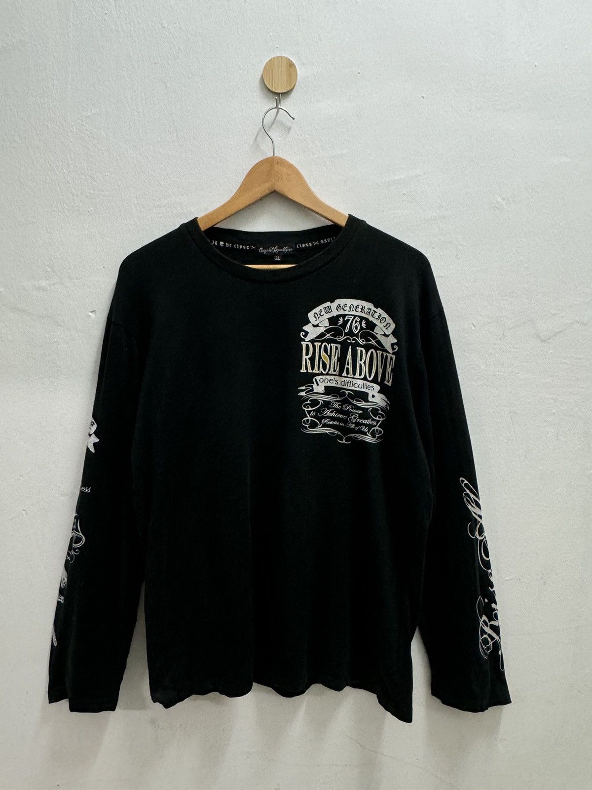 Japanese Brand RISE ABOVE ONE DIFFICULTIES TO ARCHIEVE GREATNESS TEE Size US M / EU 48-50 / 2 - 2 Thumbnail