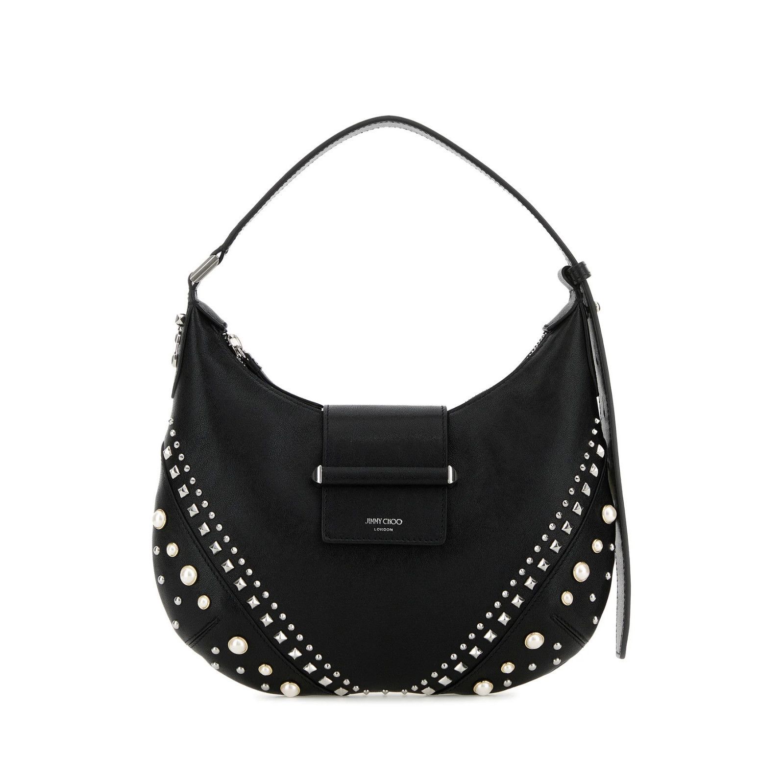 Jimmy Choo JIMMY CHOO Bar Hobo Small Black Shoulder Bag New Size ONE SIZE - 1 Thumbnail
