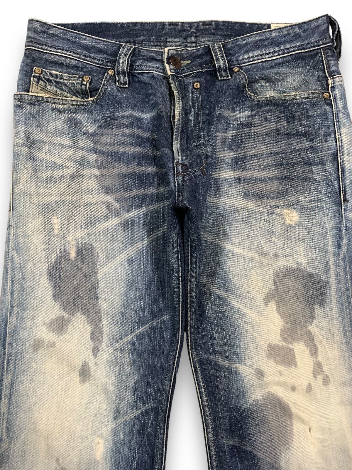Diesel Vintage Diesel Industry Safado Bleached Grunge Ripped Jeans Size US 32 / EU 48 - 3 Thumbnail