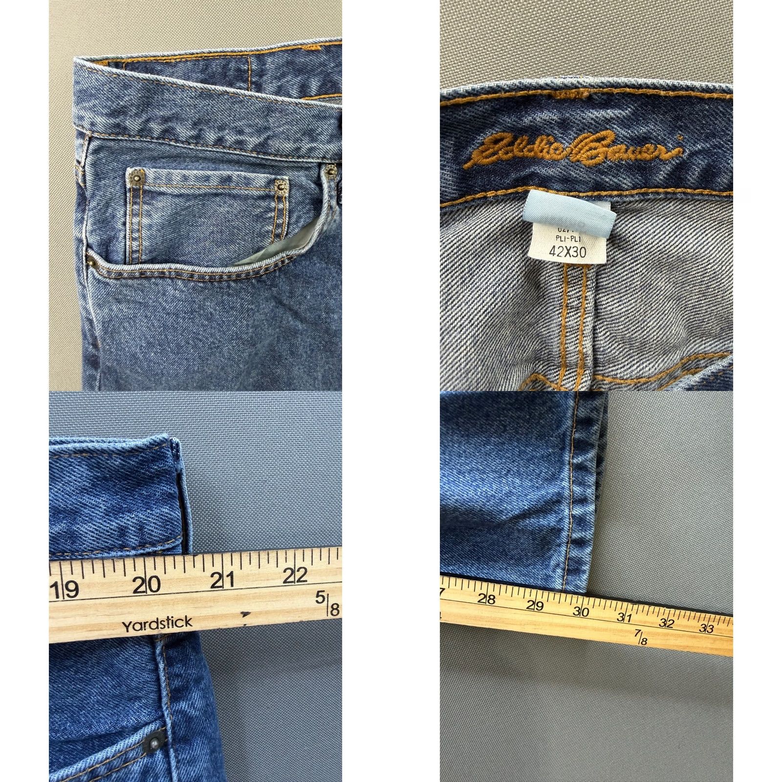 Eddie Bauer Eddie Bauer Mens Blue Straight Leg Denim Jeans 42x30 Size US 42 / EU 58 - 8 Thumbnail