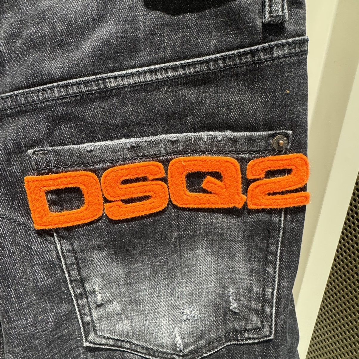 Dsquared2 NWT Dark Wash Distressed Cropped Jeans - BLACK, 46 Size US 30 / EU 46 - 9 Thumbnail