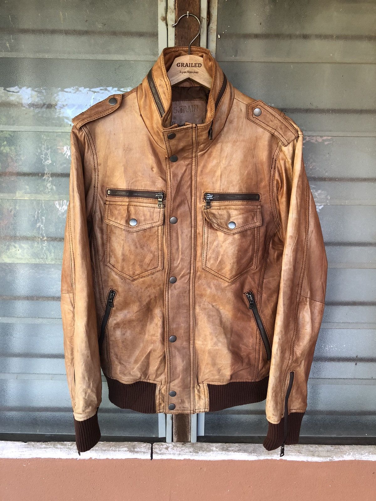 If Six Was Nine × Japanese Brand Vintage S.Train Leather Ride Jacket Size US S / EU 44-46 / 1 - 1 Thumbnail