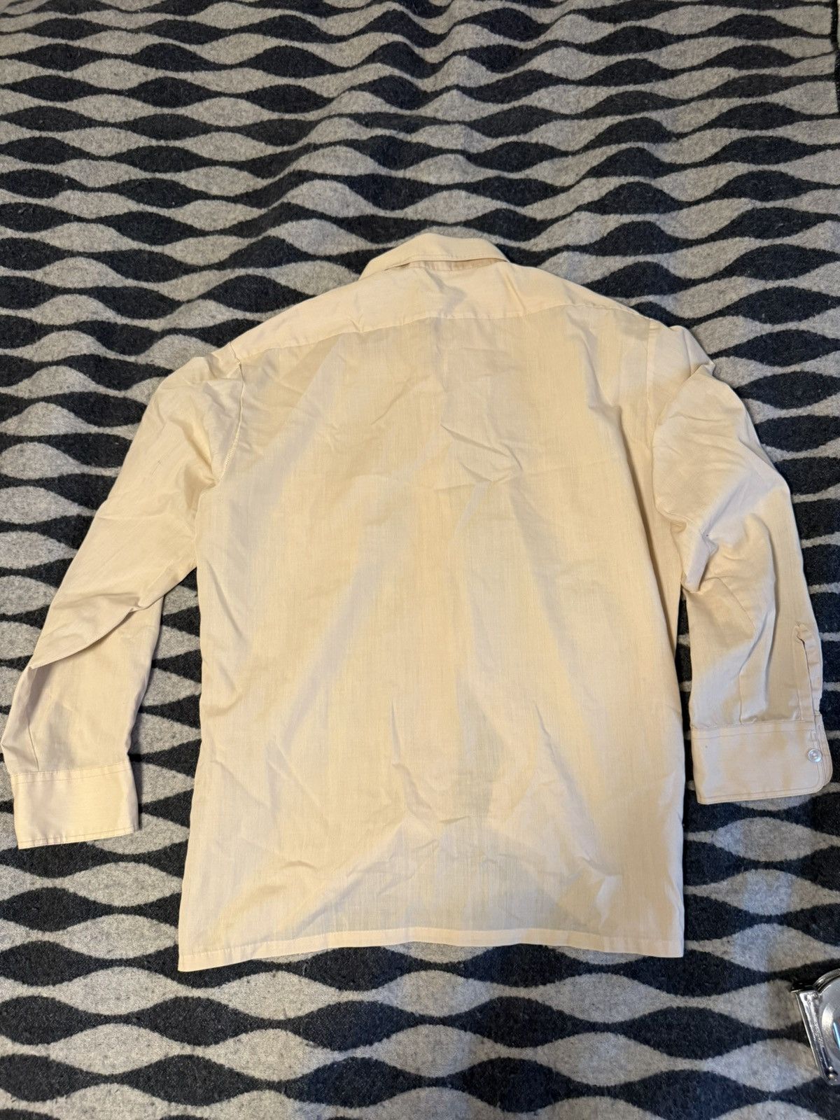 Vintage 80s J.C. Penney dagger collar khaki button up Size US L / EU 52-54 / 3 - 3 Thumbnail