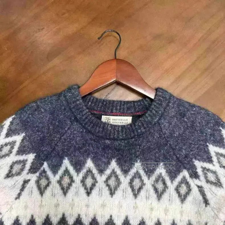 Brunello Cucinelli Brunello Cucinelli Fair Isle Alpaca Crewneck Sweater Size US S / EU 44-46 / 1 - 3 Thumbnail