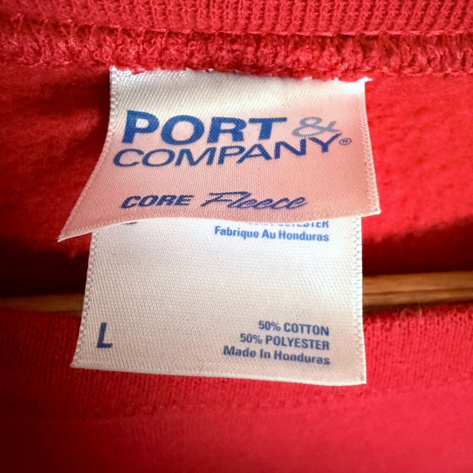 Gildan Red L/S Fast Food Sweatshirt White McDonald's Left Sleeve L Size US L / EU 52-54 / 3 - 7 Thumbnail