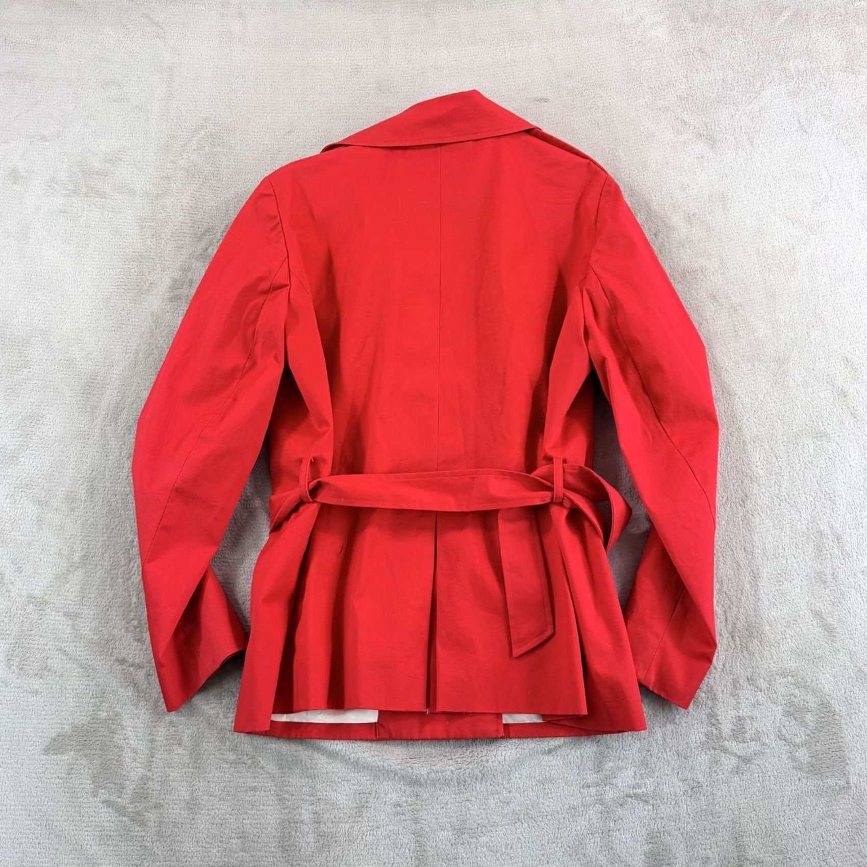 Brooks Brothers VINTAGE Brooks Brothers Trench Coat Women 10 Red Military Belted Double Breasted Coat Size L / US 10 / IT 46 - 7 Thumbnail