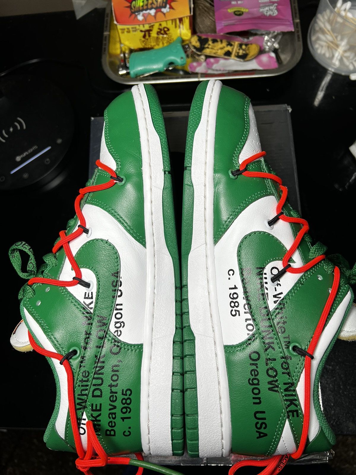 Nike × Off-White Nike Dunk Low Off White Pine Green Size US 9 / EU 42 - 5 Thumbnail