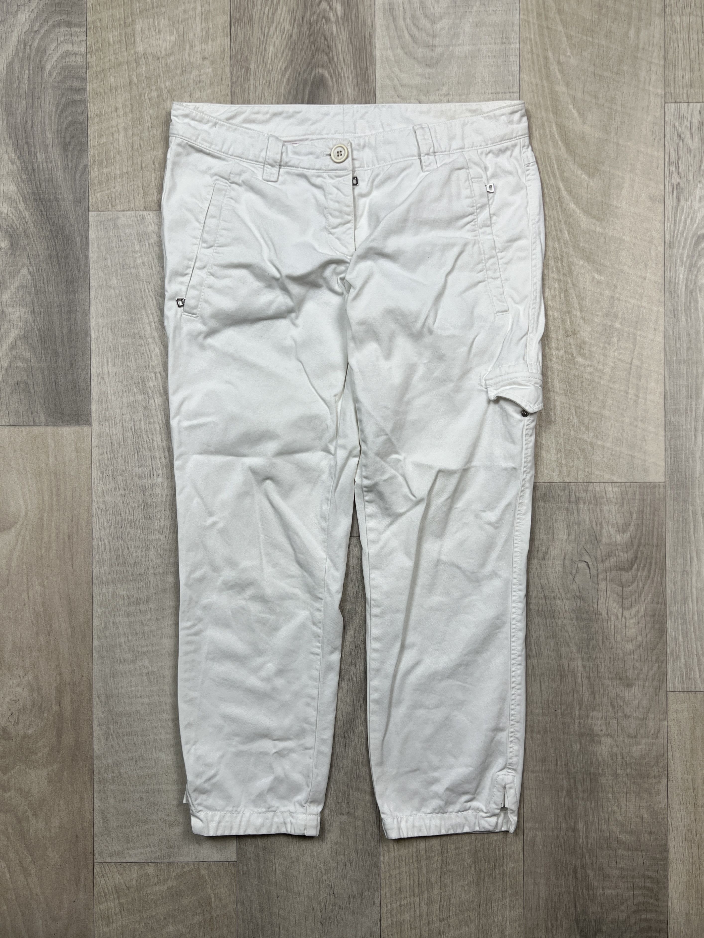 image of Prada White Cargo Pants (Y0260), Women's (Size 28)