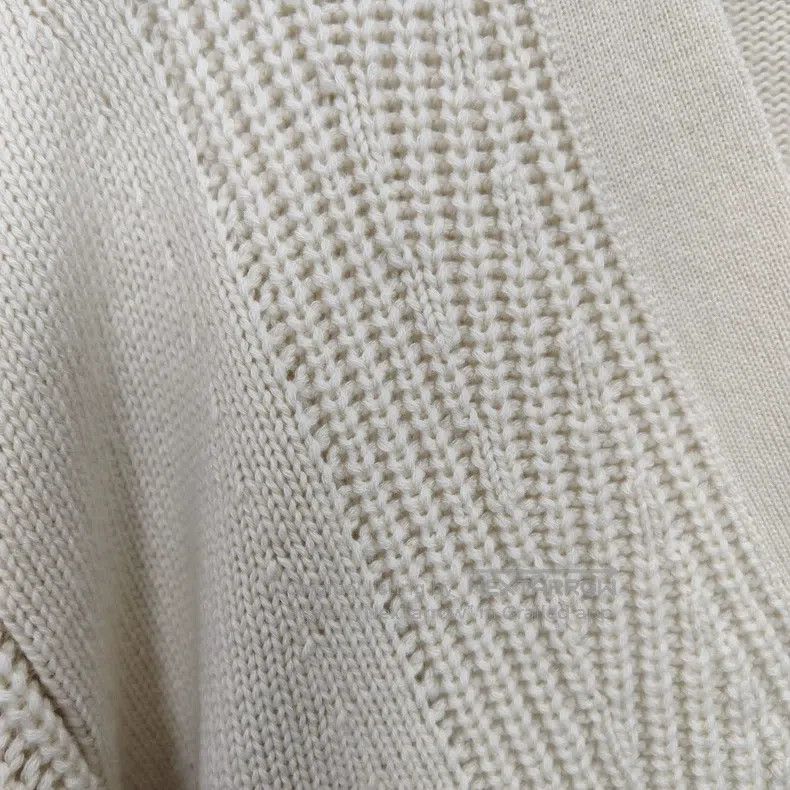 Hermes Hermes Ivory 64% Cashmere 36% Cotton Mid-Length Cardigan Size XS / US 0-2 / IT 36-38 - 7 Thumbnail