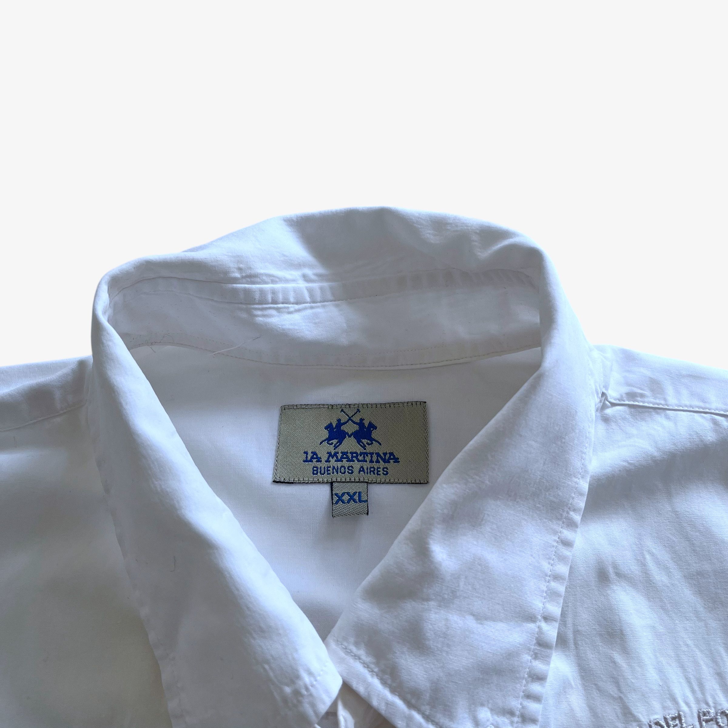 La Martina Vintage Y2K Men's La Martina Windsor Polo Cup White Shirt Size US L / EU 52-54 / 3 - 3 Thumbnail