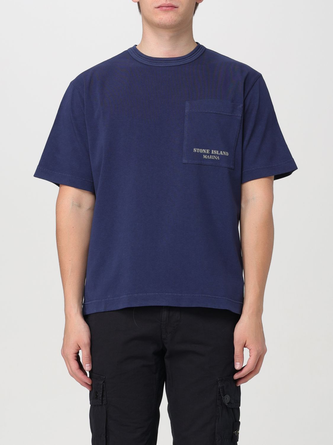 image of Stone Island T-Shirt Men Blue (Size Small)