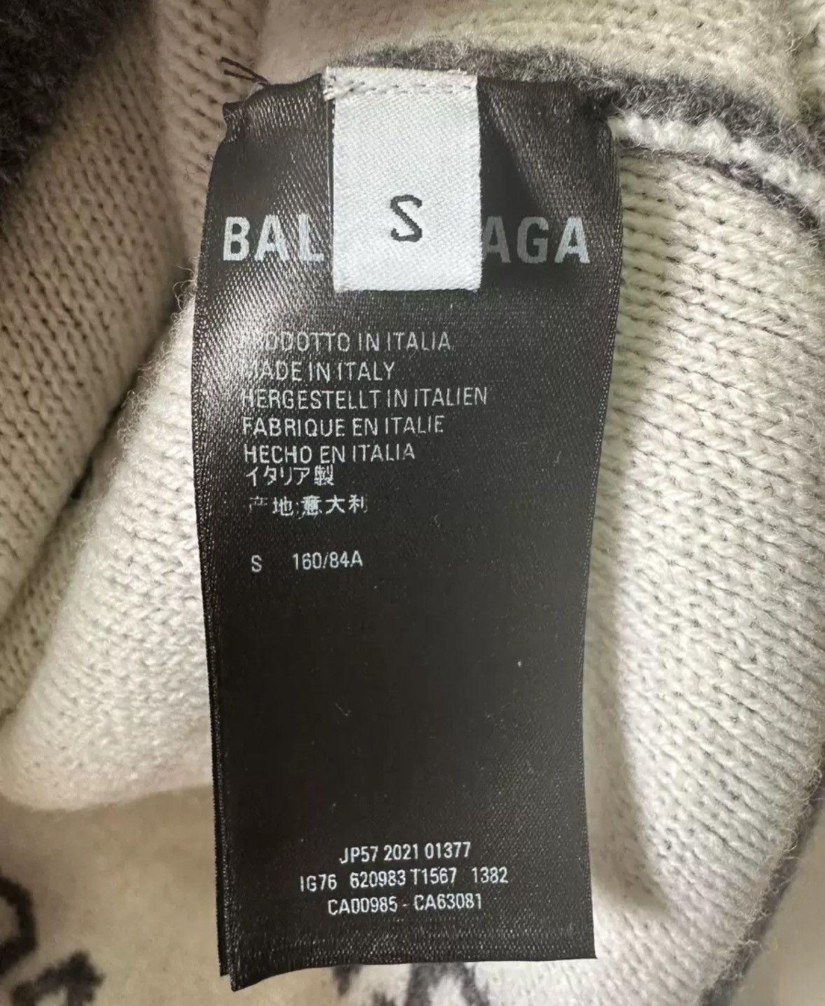 Balenciaga Balenciaga grey bullet screen logo sweater2412-Nextarrow Size US S / EU 44-46 / 1 - 7 Thumbnail