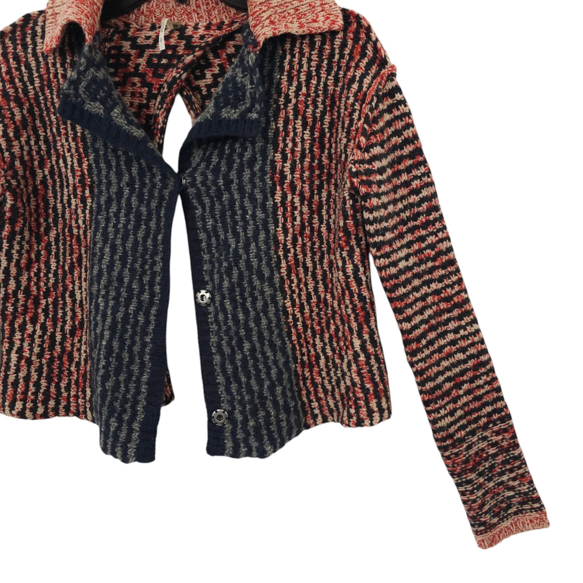 Free People Free People Open Back Sweater Womens S Striped Snap Front Size S / US 4 / IT 40 - 12 Thumbnail
