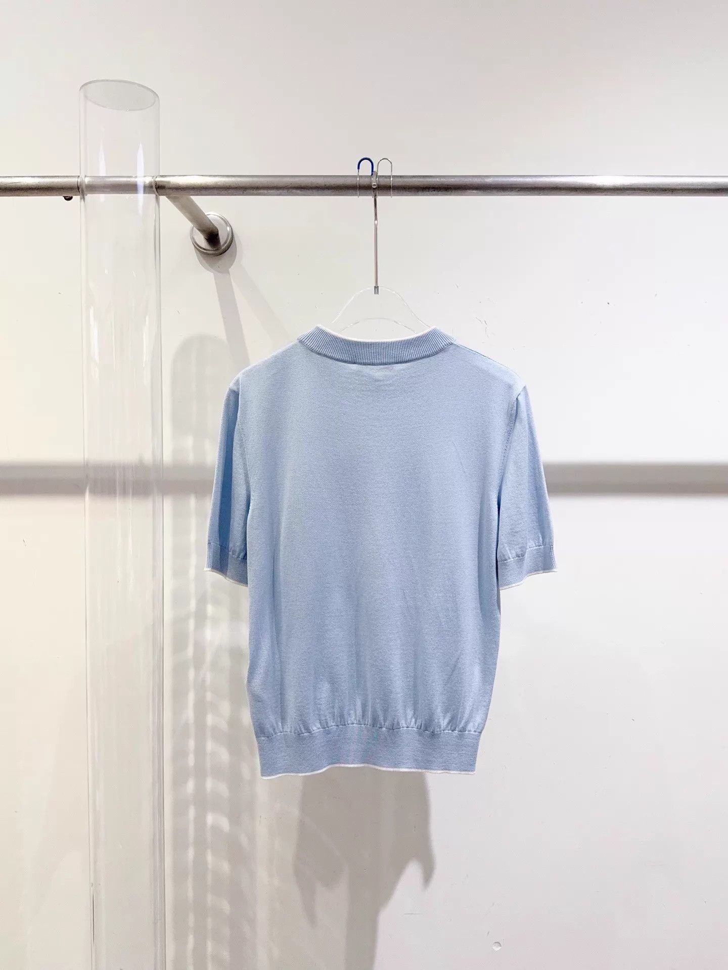 Balmain Balmain New Women's 25SS Blue Knit Top 36 Size XS / US 0-2 / IT 36-38 - 3 Thumbnail