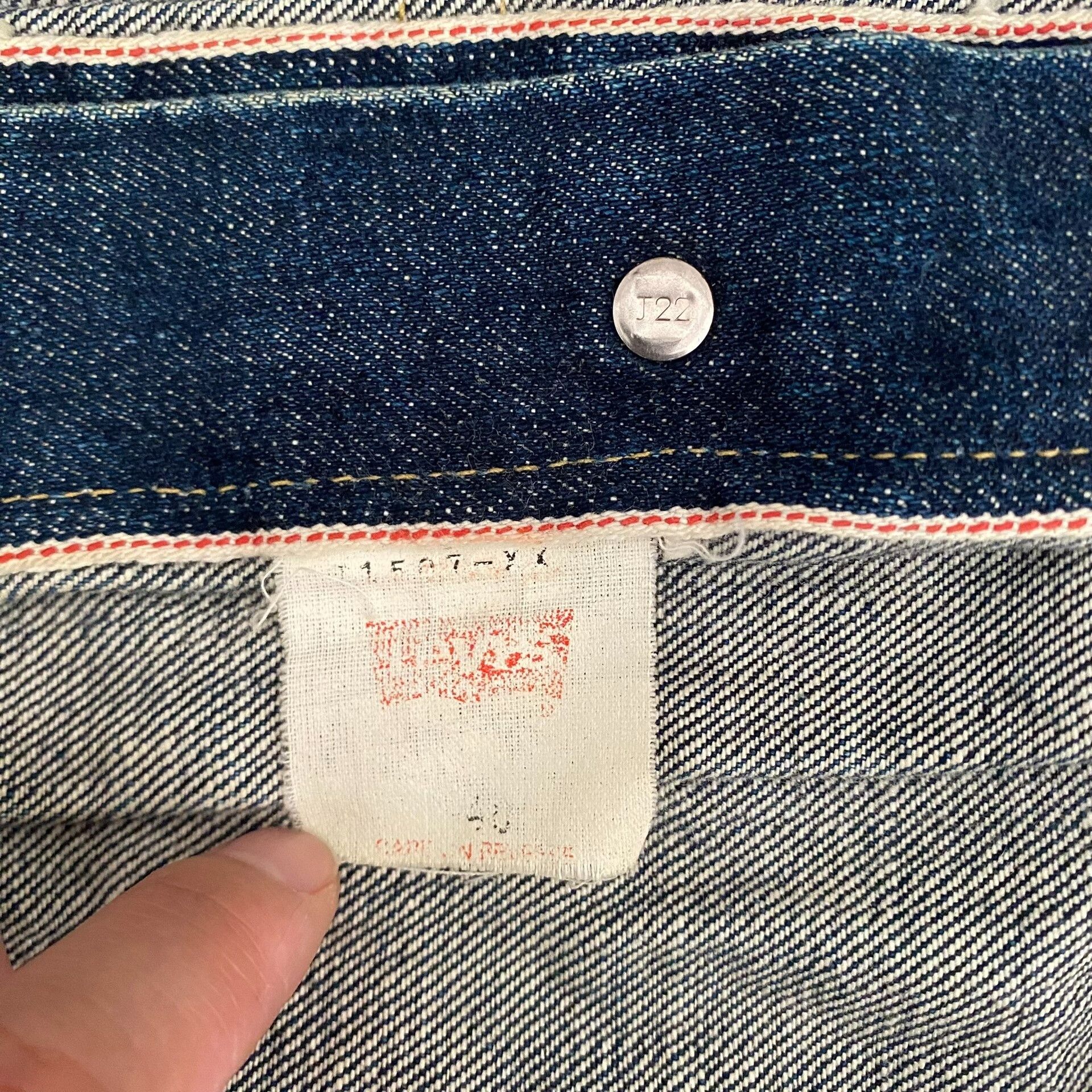 Levi's Vintage Clothing Levi's LVC 507xx J22 Japan Denim Jacket Size US XXS / EU 40 - 9 Thumbnail