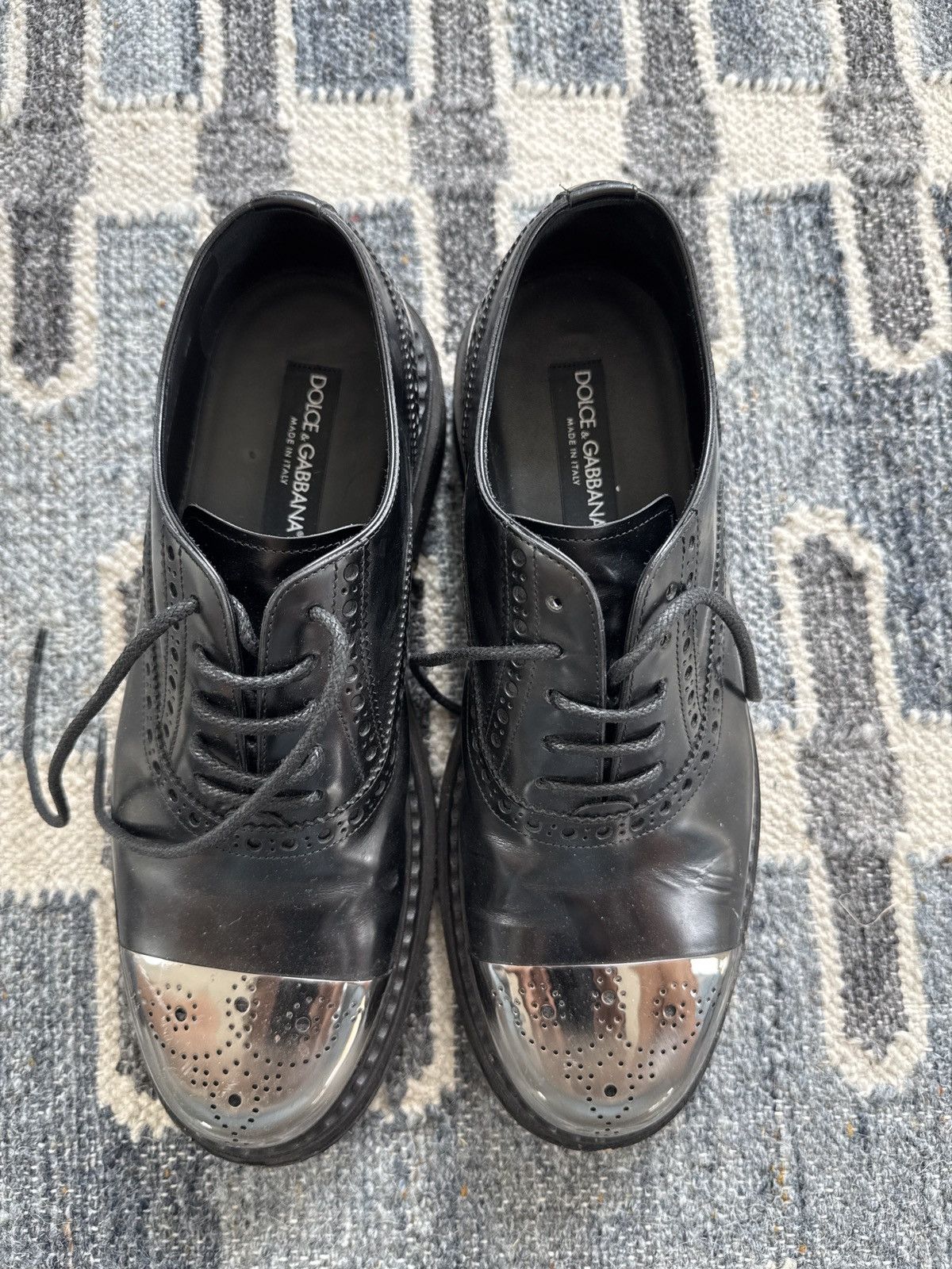 Dolce & Gabbana Dolce & Gabanna Brushed Calf Leather Derby Shoes Size US 9.5 / EU 42-43 - 1 Thumbnail