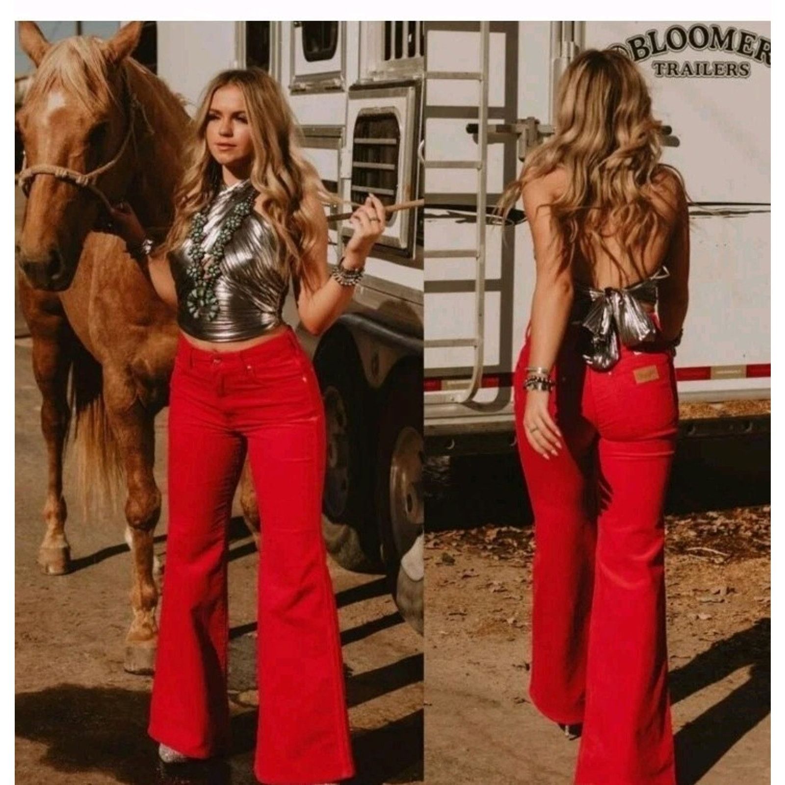 Wrangler New Wrangler Wanderer High-Rise Corduroy Red Pants 27x34 Size 27" / US 4 / IT 40 - 1 Thumbnail