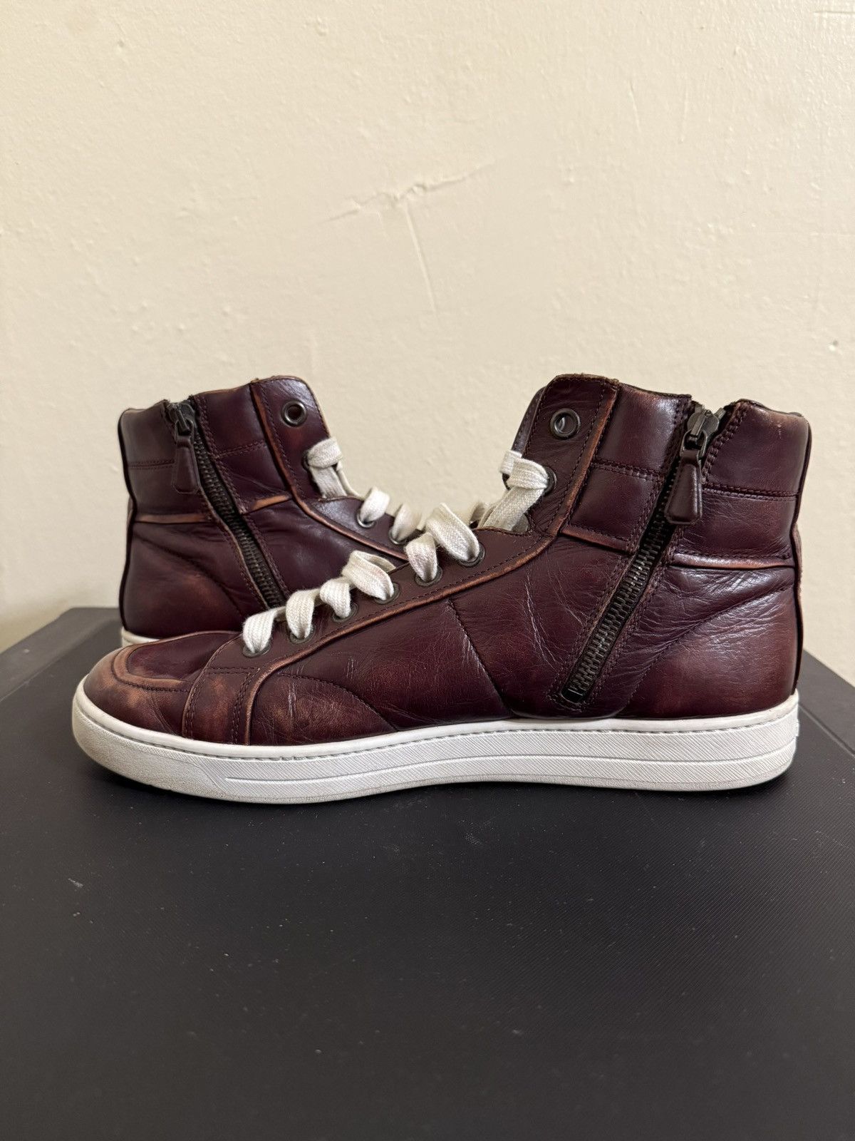 Prada Prada fidello Vintage hi-top sneakers Size US 9.5 / EU 42-43 - 3 Thumbnail