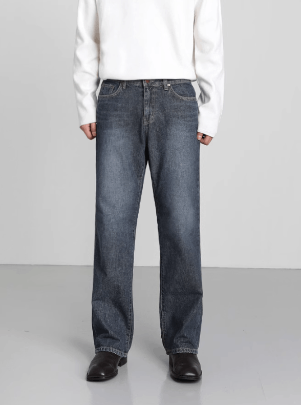 Japanese Brand × Jean Japanese men's straight loose casual trendy versatile jeans Size US 34 / EU 50 - 1 Thumbnail
