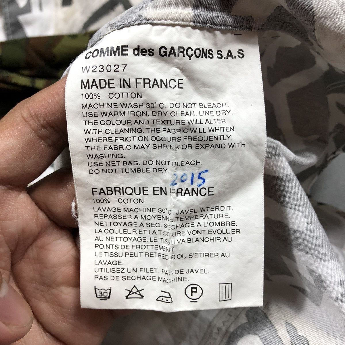 Comme des Garcons SHIRT Comme Des Garcons Camouflage FW 2015 L/S Shirt Size US S / EU 44-46 / 1 - 6 Thumbnail